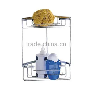Double Polished Bathroom Brass Corner Basket LX-4030 thumbnail-1