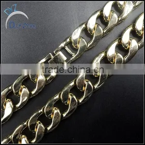 Latest Big Size Men's Hip Hop Gold Cuban Chain Necklace thumbnail-1