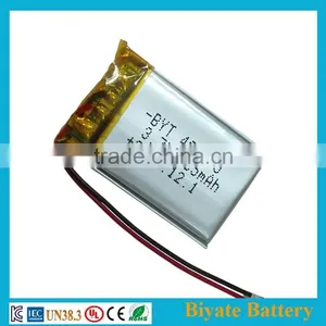 402030 185mAh Rechargeable 3.6v Lipo Battery for Smart Bracelet thumbnail-4