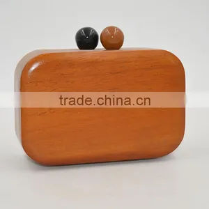 Fashion Wood 20136 MiNi Evening Bag Wood Day Clutch Acrylic Box Bag Chain Women's Cross-body Handbag Nice Wooden Handbag thumbnail-5