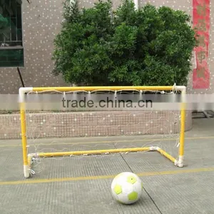 4ft High Quality PVC Yellow Mini Soccer Goal thumbnail-1