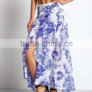Elegant Front Opening Long Skirt thumbnail-3