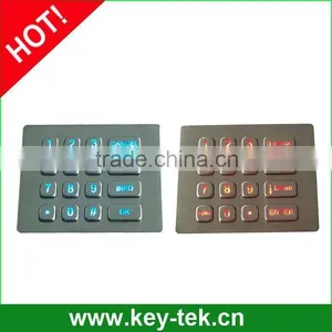 16 Keys IP65 Dynamic Waterproof Keypad With Backlight thumbnail-4