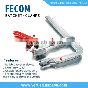 FECOM Stainless Steel Heavy Duty Pipe Clamp F Wood Clamps GH Series thumbnail-1