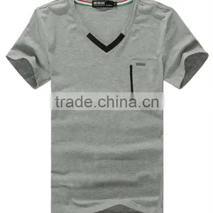 Cotton Men V Neck T Shirts thumbnail-1