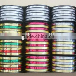 HOT SALE ! Six Channels 5mm Solid Metallic Curly Poly Ribbon Quality Choice thumbnail-6