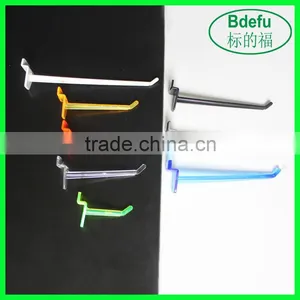 Wholesale Product Colorful Plastic Security Lock Slatwall Display Hooks Clothing Hook for Supermarket thumbnail-1