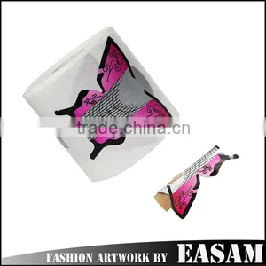 Popular Purple Butterfly Paper Nail Extension Tool Nail Art Form for Nails Quality Choice thumbnail-1