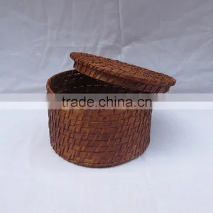 Magazine Rattan Bamboo Baskets New Style Brown Colour thumbnail-6