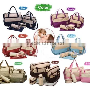 25 Years Factory Experience Cheap Price 5 Pcs Diaper Bag for Mummy Bag Promotion thumbnail-2