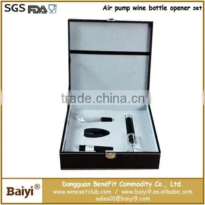 Air Pump Wine Opener Gift Set, Leather Box Wine Set thumbnail-2