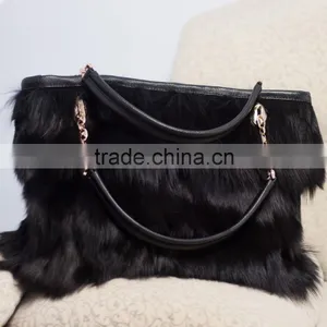 2015 New Arrival Fashion Factory Price Real Fox Fur Lady Handbag thumbnail-1