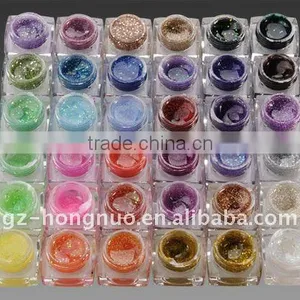 36 Colors Mix Colours Glitter Nail Art Tips UV GEL Set HN1094 thumbnail-1