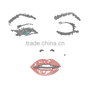 Factory Direct Rhinestone Applique Iron on Transfer Paper Rhinestone Iron on Patches thumbnail-2