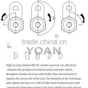Key Lock Cash Drawer Cabinet Locks thumbnail-4