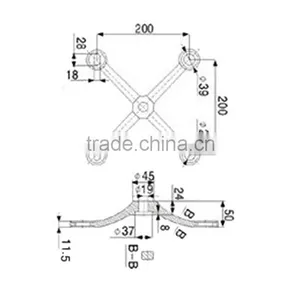 Super Price Point Fixed Spider Glass Wall Fitting Price Facade thumbnail-3