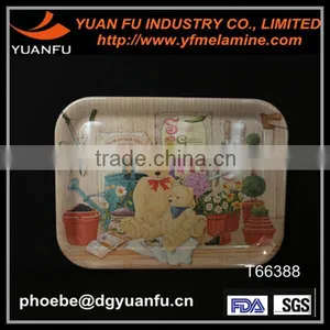 Decorative Handle Melamine Tray thumbnail-5