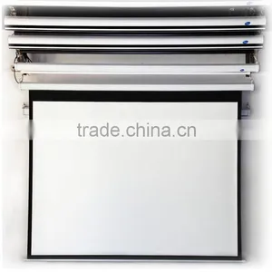 100 Inch Electric Matt White Motorized Projector Screen With Aluminum or Iron Case thumbnail-1