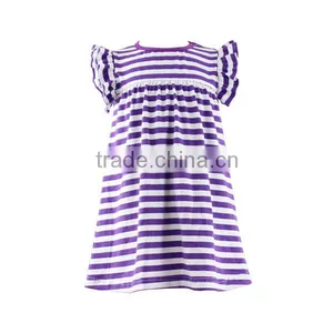 Latest Design Wholesale Fashionable Stripe Dress Little Baby Girls Dress Cotton Baby Girls Dress thumbnail-2
