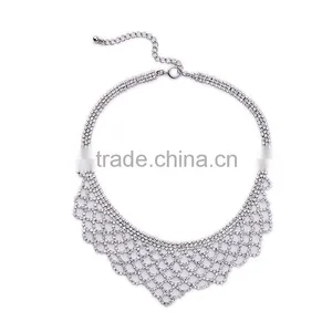Cheap Wholesale Jewelry Necklace 2016 Latest Design Fashion Multiple Layered Luxury Crystal Necklace thumbnail-1
