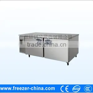 HOT SALE Two Door Stainless Steel Refrigerated Electric Salad Bar for Sale thumbnail-1