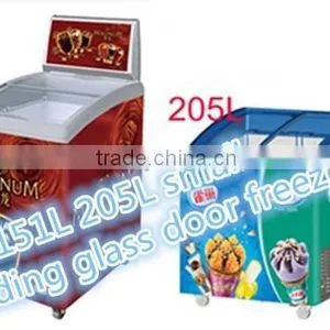 Mid-level Seriles Freezer Sliding Glass Door Chest Freezer Display Freezer thumbnail-1