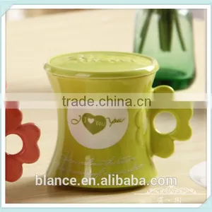 Ceramic Four-leaved Clover Mug Leaf Design Handle thumbnail-1