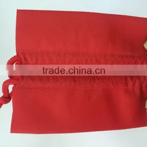 Wholesale Red PP Drawstring Non-woven Bag for Cosmetics thumbnail-5
