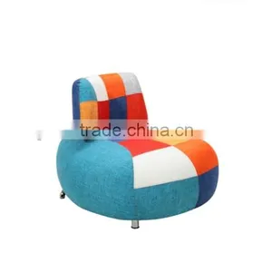 Patchwork Backrest Adjustable Ottoman thumbnail-2