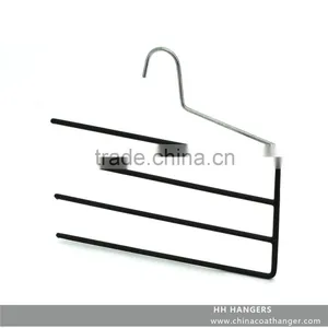 The HEAD Metal Clothes Hanger Four Metal Clips for Pant Hangers and With Black Rubber Paint thumbnail-1