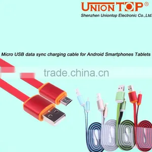 Wholesale Colorful Flat Led Micro Usb Data Cable for Android and Smart Phone thumbnail-1