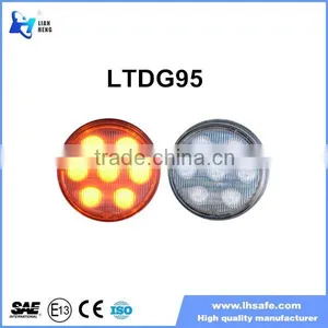 Police Led Warning Light, Aluminium Housing 12v Round Colored Strobe LTDG95 thumbnail-1