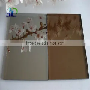 Living Room Decorative Gold Reflective Glass Gold Mirror Coating Glass 6mm Reflective Glass Door thumbnail-1