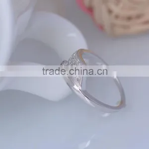 925 Sterling Silver Unique Thin Tie Shaped Ring With Zircon thumbnail-2