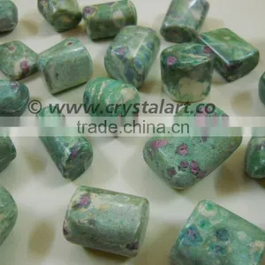 RUBY ZOISITE TUMBLED PEBBLES STONE thumbnail-2