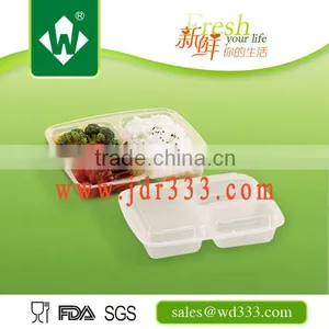 3 Compartment PP Food Lunch Box(Can be Black Base) thumbnail-1
