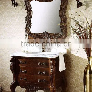 WTS-222SYO France Style Elegant Bedroom Furniture Ivory Dressing Table With Mirror Bench Vanity Set Dresser thumbnail-5