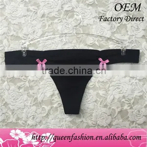 Light Pure Color Good Quality Thong Anti-Static Good Quality Woman Underwear Camouflage T-back thumbnail-5