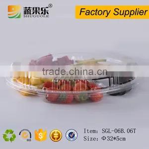 6 Compartment Disposable Blister Plastic Round Fruit Container thumbnail-6