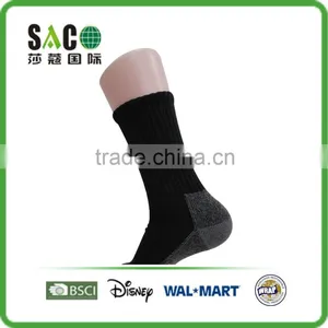 Grey and Black Yarn Doubling Foot and Jacquard Black Body Sports Socks thumbnail-3