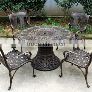 2016 Hot Selling Cast Aluminum 4 Seats Round Garden Set thumbnail-1