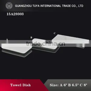 White Ceramic Napkin Towel Dish thumbnail-1