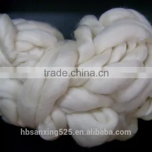 Good Quality 100% Merino Wool Top,20MIC, 80-100MM, Natural White Color. thumbnail-2