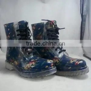 Womens Fashion Waterproof PVC Martens Boots thumbnail-1