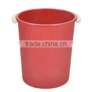 Household Plastic Round Litter Bin With Handle thumbnail-1