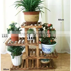2017 Newest Antique Wooden Plant Stand for Home and Garden thumbnail-3