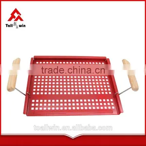 High Quality Carbon Steel BBQ Grill Pan With Removable Handles thumbnail-5