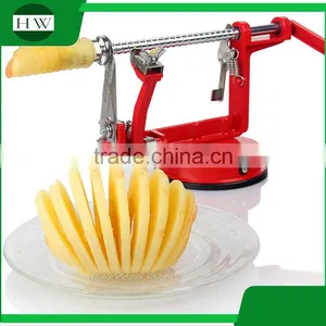 Multipurpose Aluminium Alloy Stainless Steel 3 in 1 Manual Roto Rotary Fruit Apple Corer Slicer Zester Peeler thumbnail-1