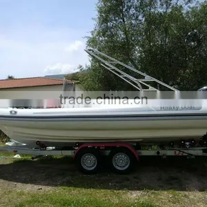 CE Certificated 25ft Fiberglass Hull Inflatable Yacht thumbnail-5