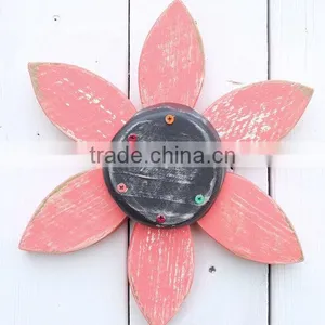 Rustic Wooden Flower Wall Art Summer Decor thumbnail-4